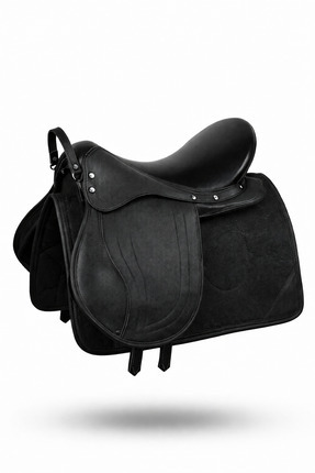 BİRLİK SARACİYE İspanyol Tipi Binicilik Eyeri | Tam Siyah Deri | El İşçiliği
