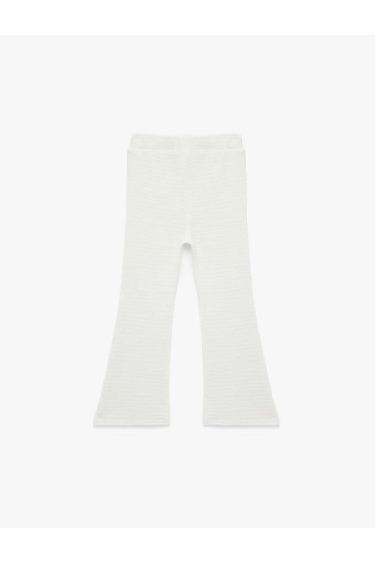 Koton Viskon Karışımlı İspanyol Paça Ekru Kız Bebek Tayt 6SMG40004AK fotoğrafı 2 (önizleme)