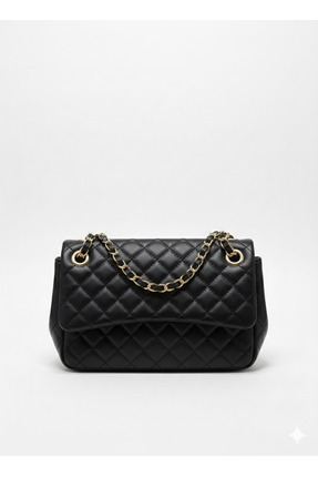 Scent Bag Kadın Kapitone Desenli Gold Zincir Askılı Omuz Çantası Şık El Çanta...