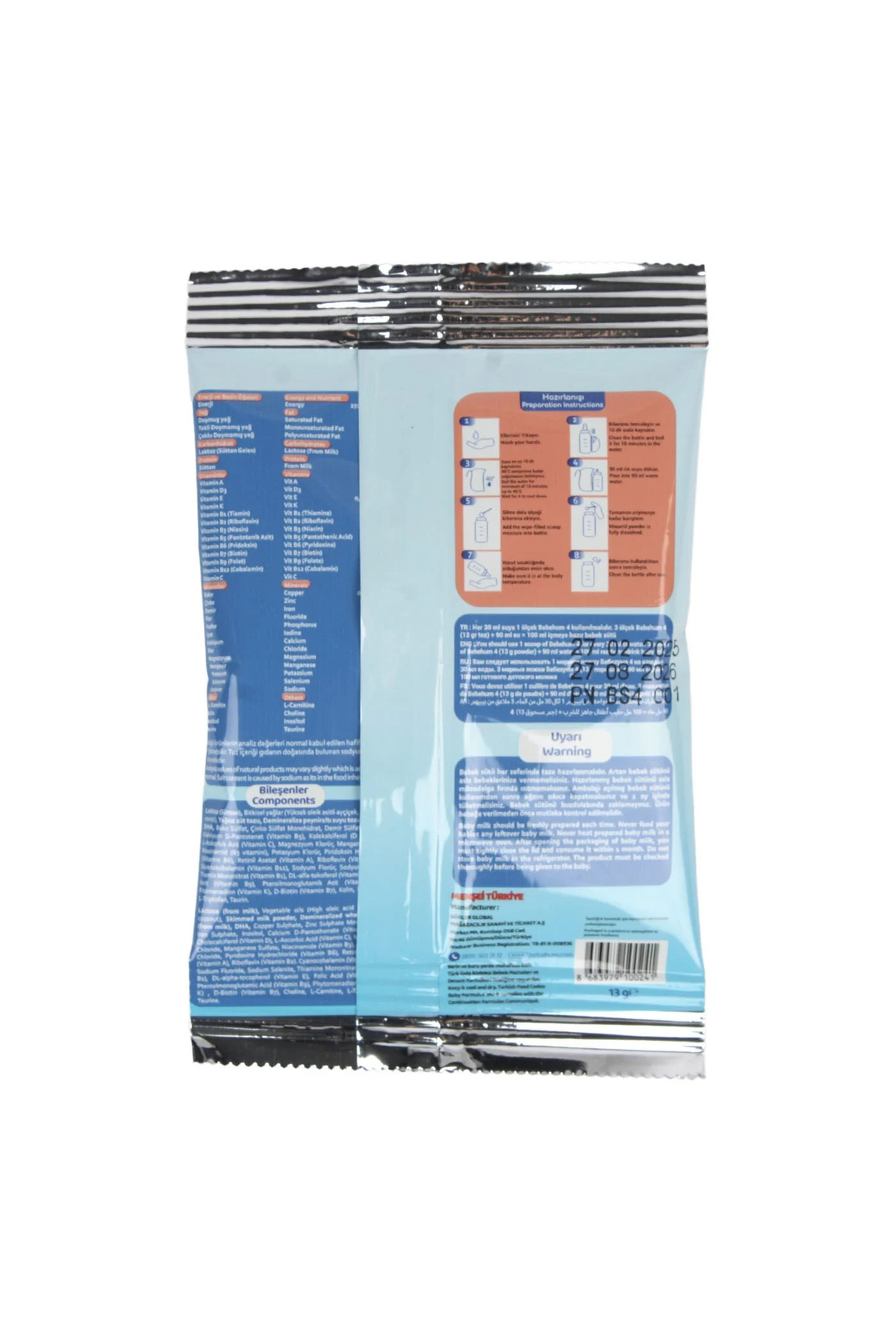 bebehum 2 Numara Tek Kullanımlık Bebek Devam Sütü 1 Adet fotoğrafı 2 (önizleme)