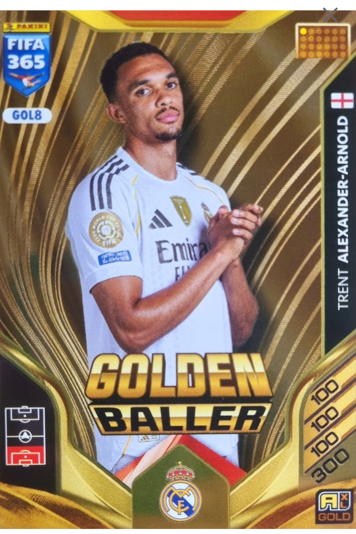 Panini FIFA 365 2026 GOLD GOLDEN BALLER GOL8 TRENT ALEXANDER