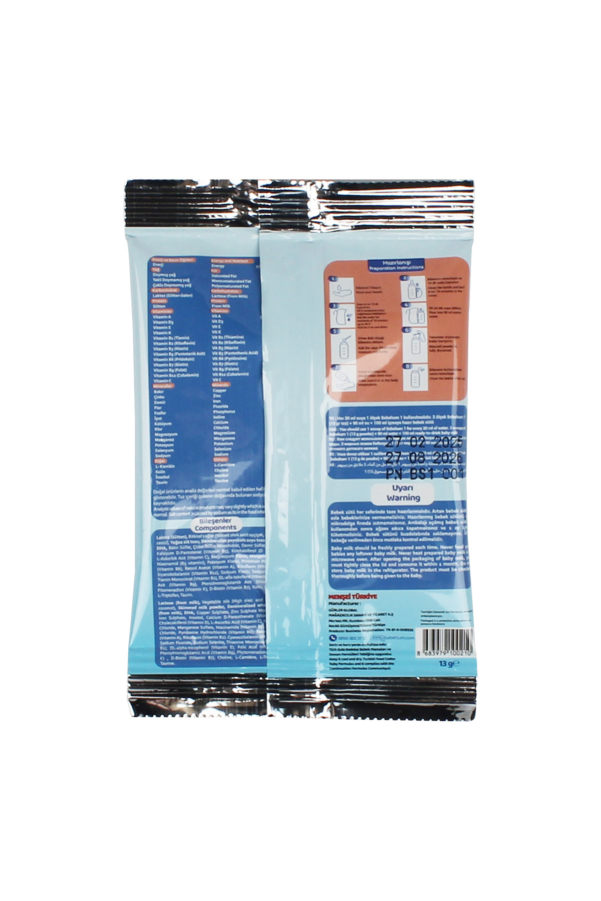 bebehum 3 Numara Tek Kullanımlık Bebek Devam Sütü 1 Adet fotoğrafı 2 (önizleme)