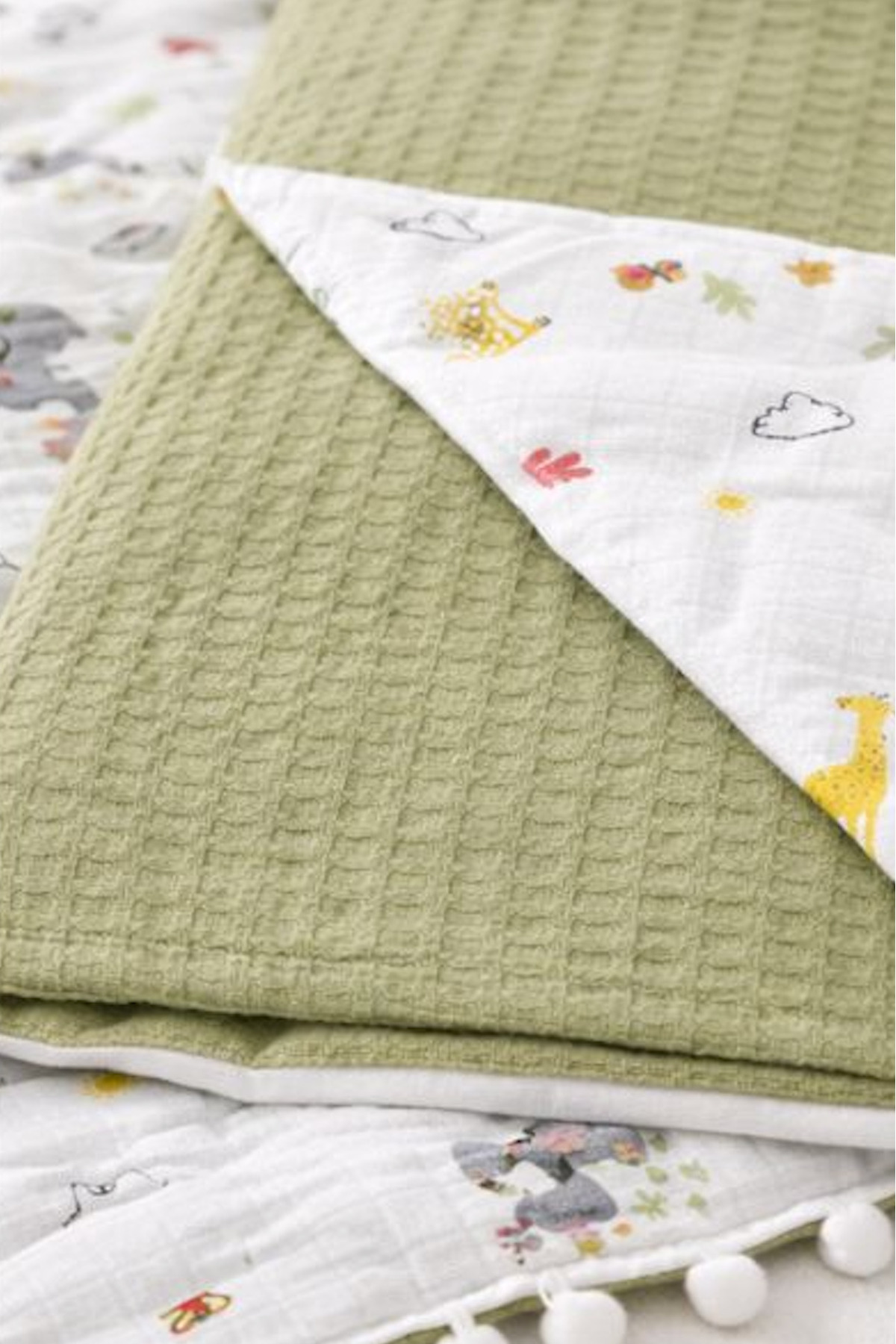 For My Baby Bebek Alt Açma Seti Müslin – Dolgulu Alt Açma Minderi, Yastık, Önlük ve Pike fotoğrafı 5 (önizleme)