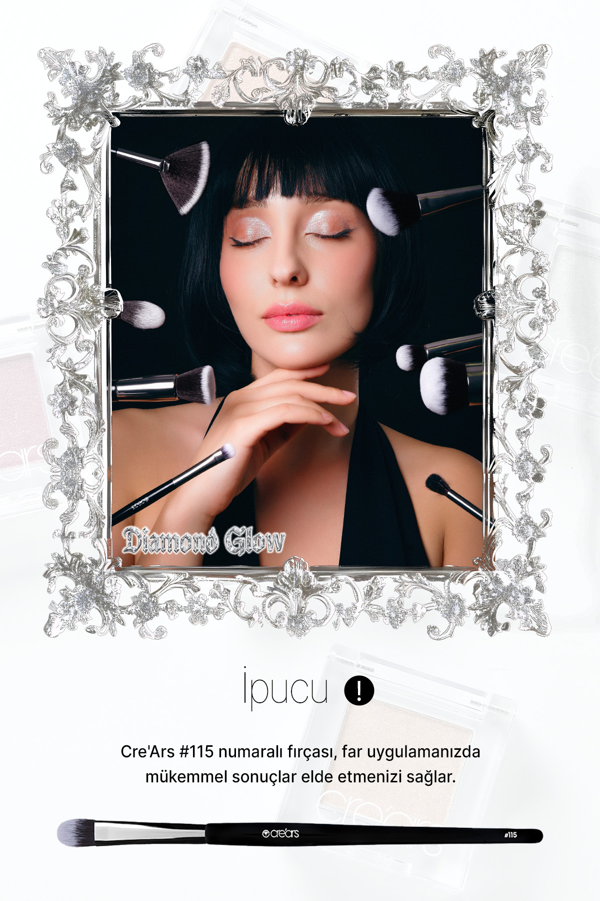 Yoğun Işıltılı Jel Yapılı Tekli Far Diamond Glow Eyeshadow 07 White Green Diamond — سفید 111669 — تصویر 8 از 9
