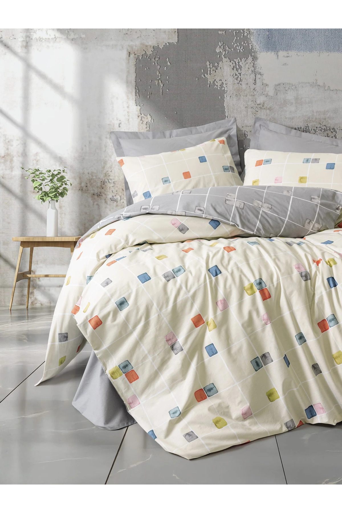 Double Duvet Cover Set Minimal Evo Grey