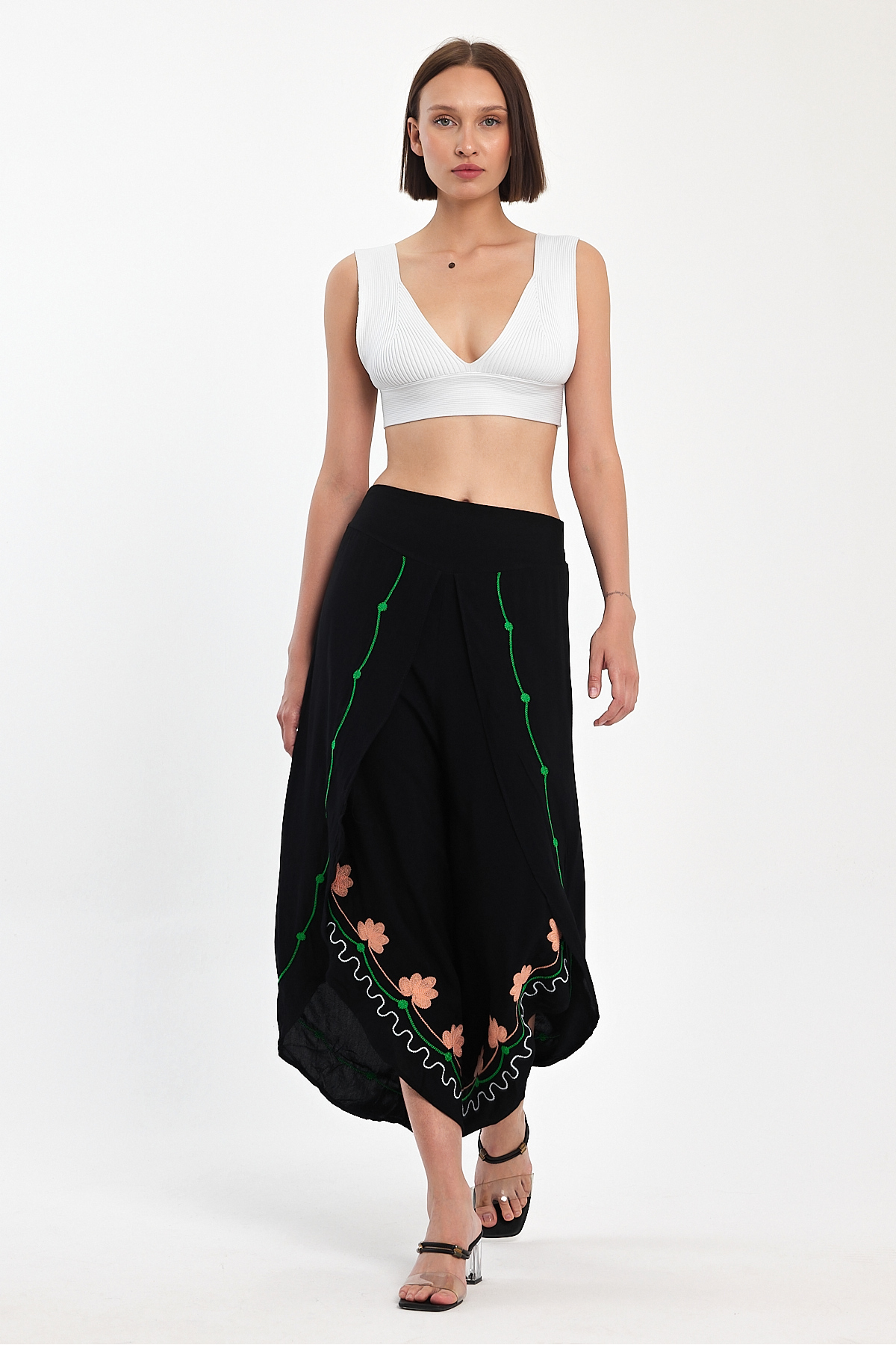 Women's Shalwar Trousers with Embroidery Detail Cover