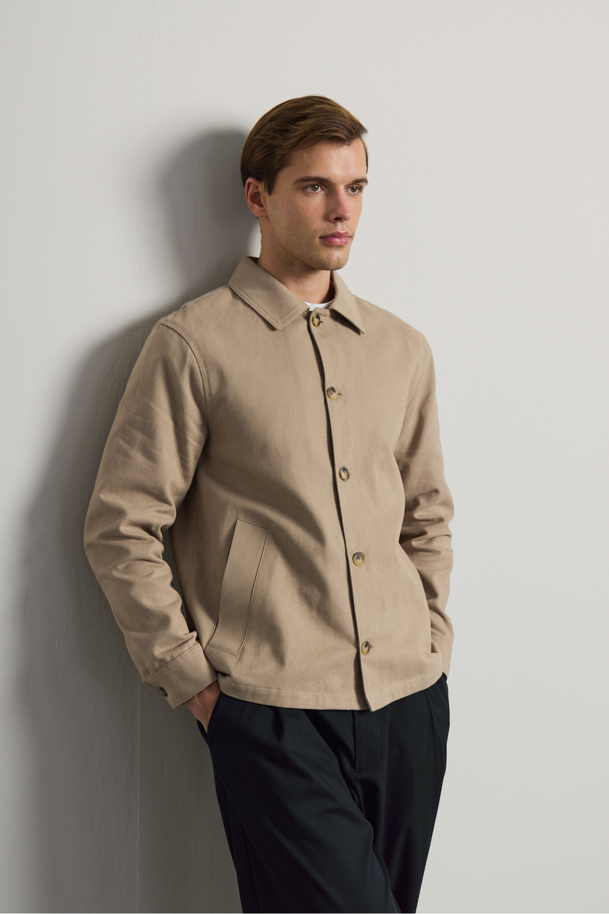 Danger  Erkek Relaxed Pamuklu Ceket Vizon - Görsel 2