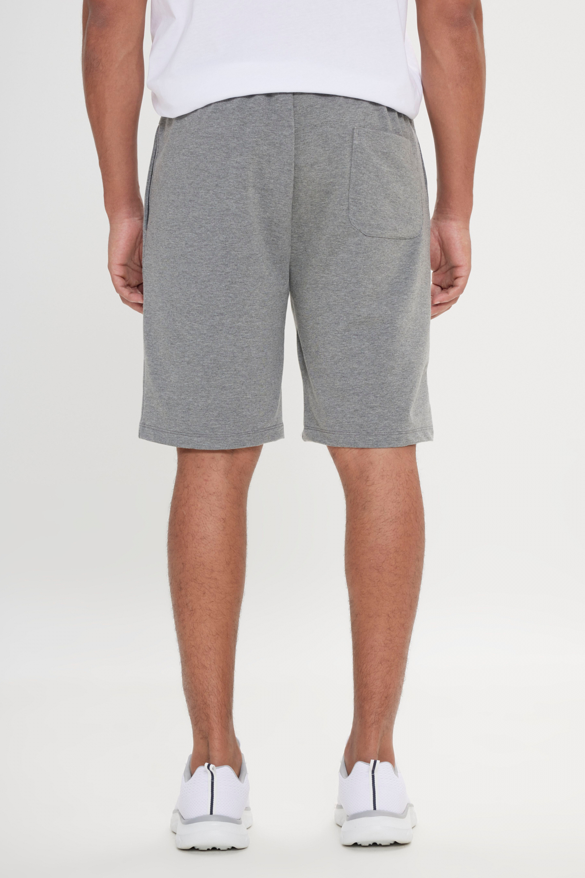 AC&Co / Altınyıldız Classics Erkek Gri Melanj Standart Fit Günlük Rahat Spor Örme Şort görsel 5