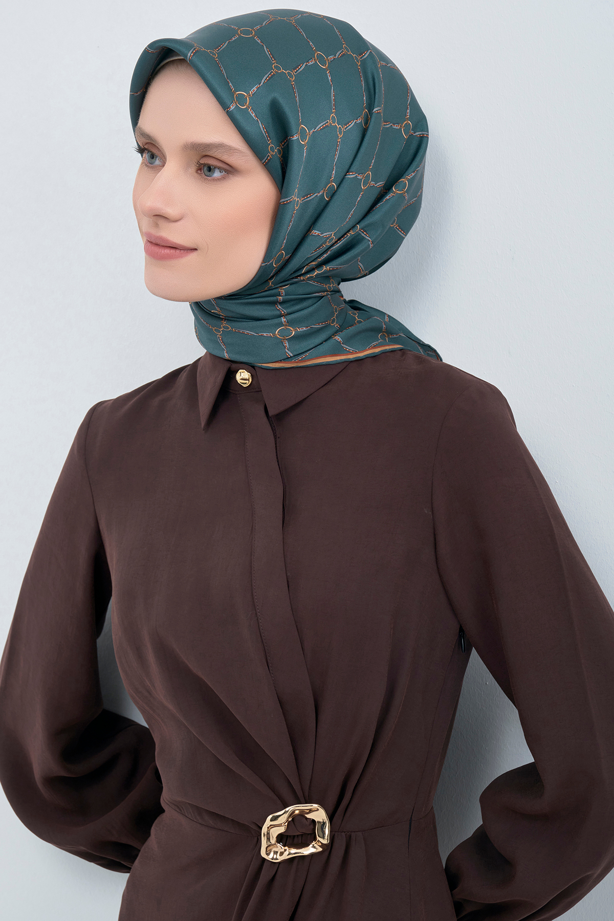 Armine Spring Armine Pure Silk Sura Scarf-2026 Spring-Summer- 953800D Petrol Blue-06 ...