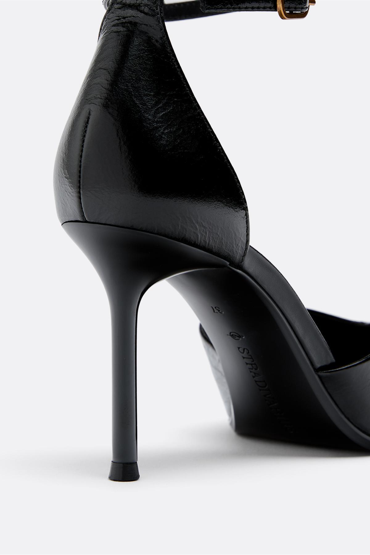 Stradivarius  Deri topuklu ayakkabı - Görsel 4