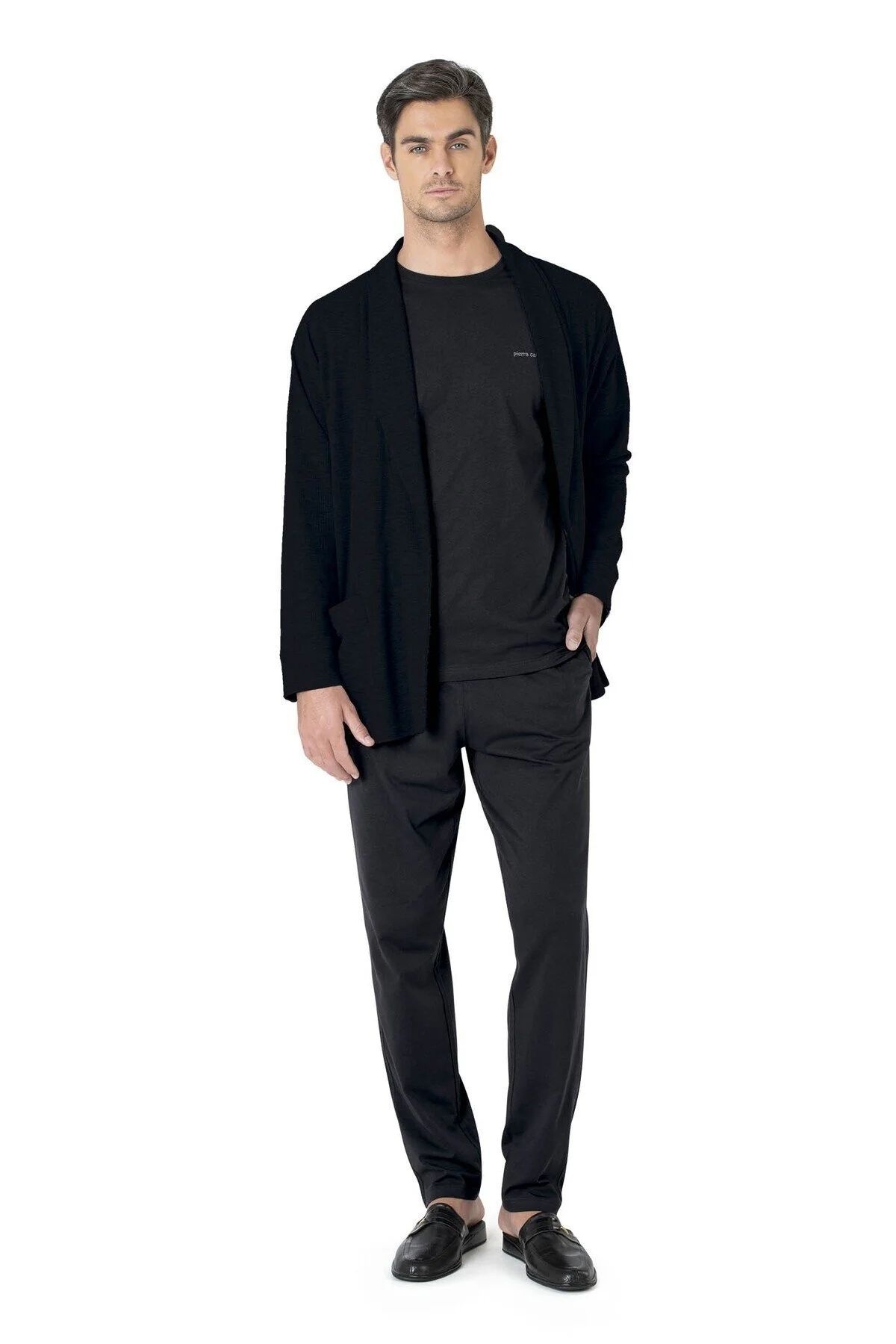 ست پیژامه و لباس خواب مردانه راسته فاق نرمال آستین بلند | پیر کاردین Pierre Cardin 5t6w4a0y - تصویر 2