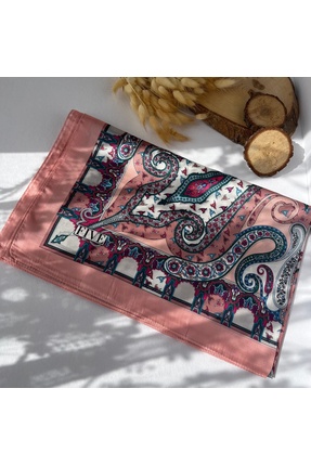 FİVESCARF Retro Desen Vual İpek Şal Yavruağzı
