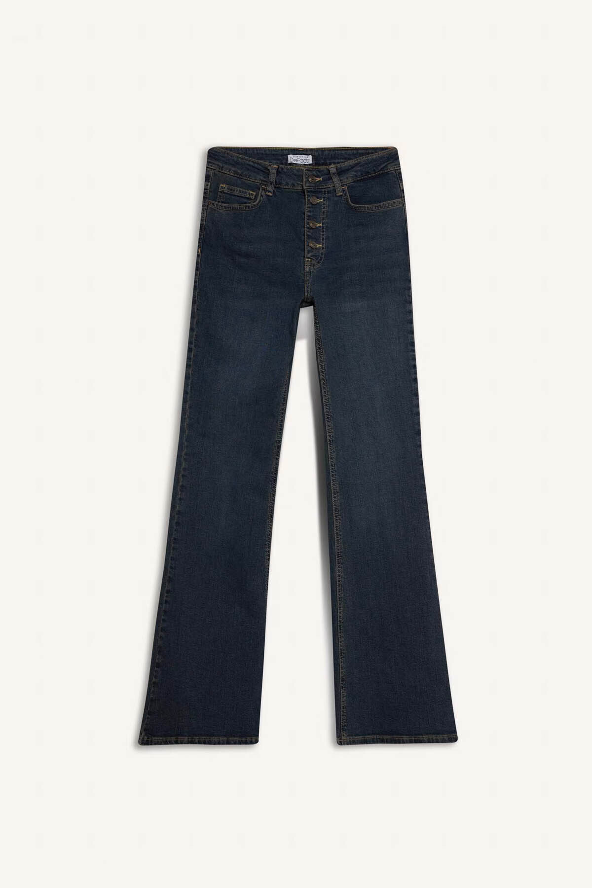 DeFacto Mia Flare Fit Jean Yıkamalı Pantolon F5536AX26SP görsel 5