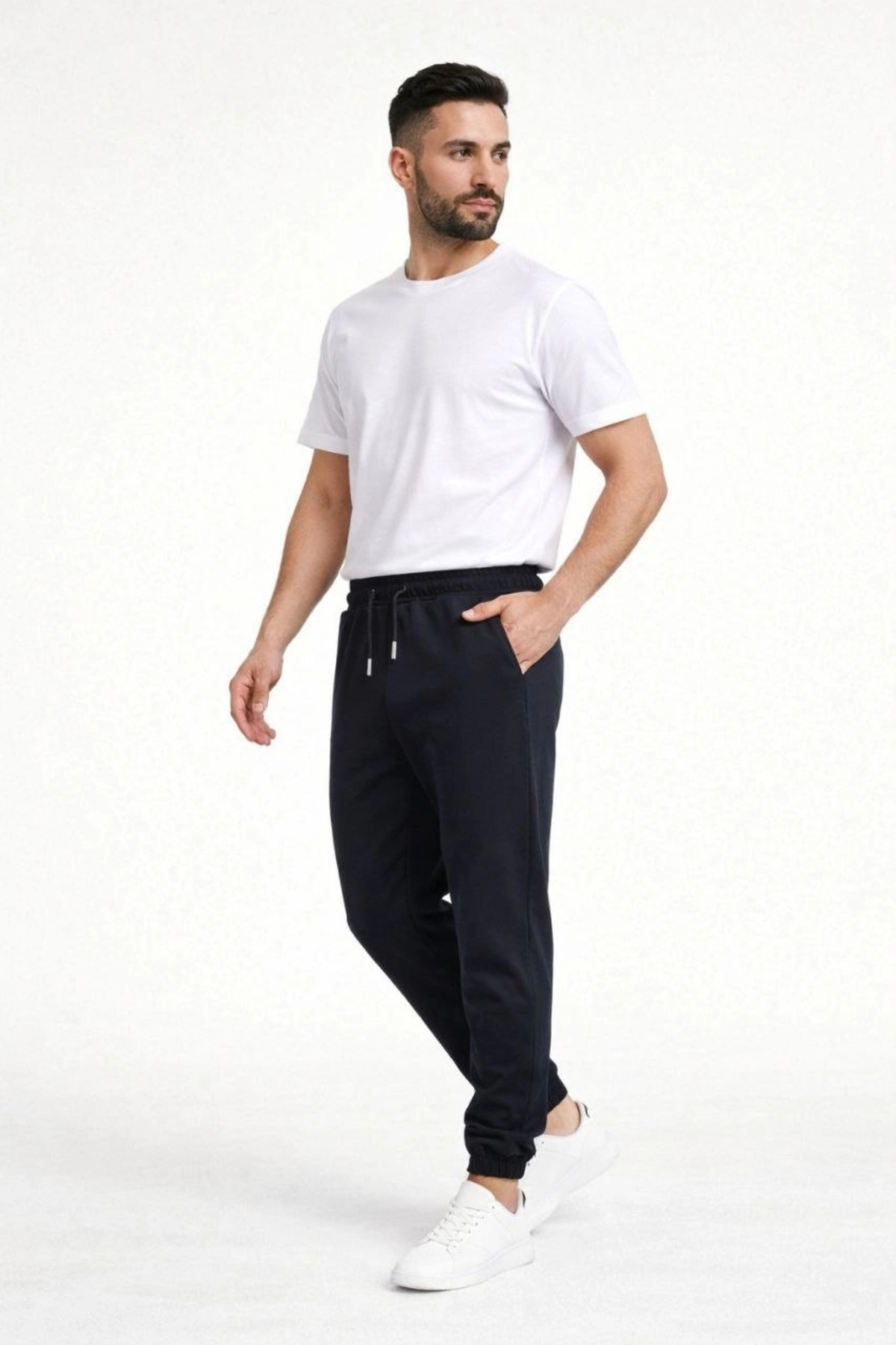 pilelistore Erkek Jogger Eşofman Altı Cepli, Paça Lastikli , Spor Pantolon - Siyah fotoğrafı 4 (önizleme)