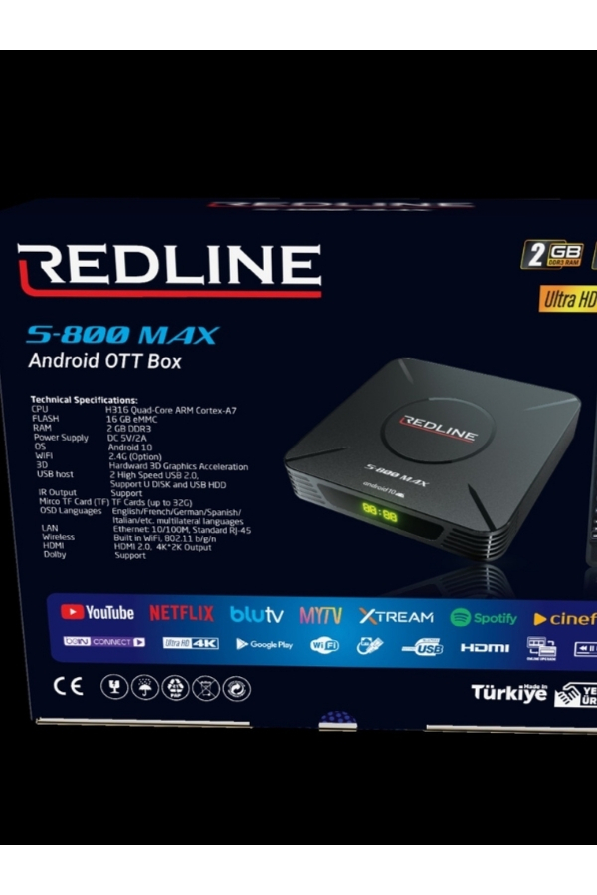 Allians S800max Android Box 16GB Hafıza 2GB RAM, yüksek