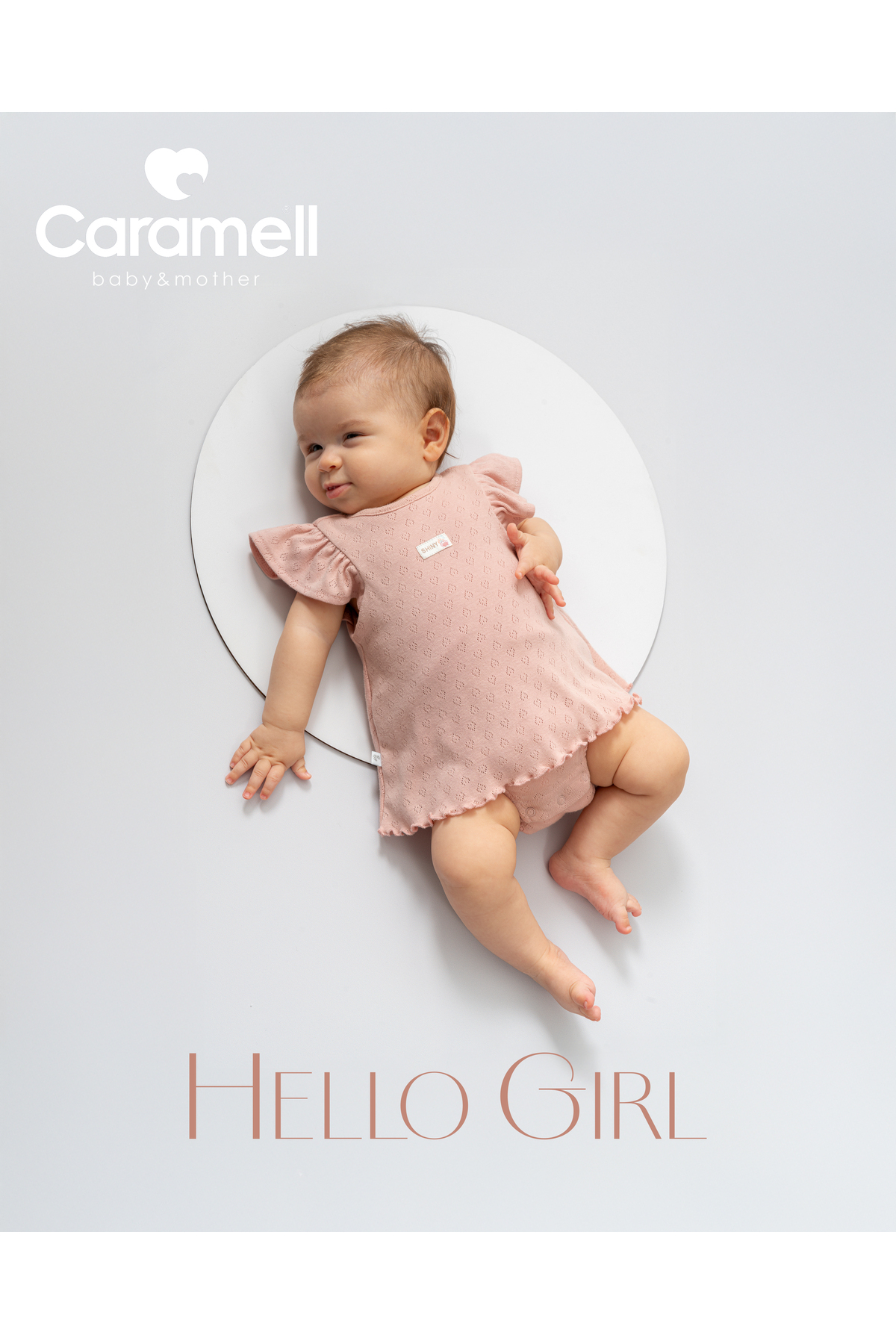 Caramell %100 Pamuklu Kız Bebek Ajurlu Jile Body Elbise Görünümlü Çıtçıtlı Bodysuit fotoğrafı 2 (önizleme)