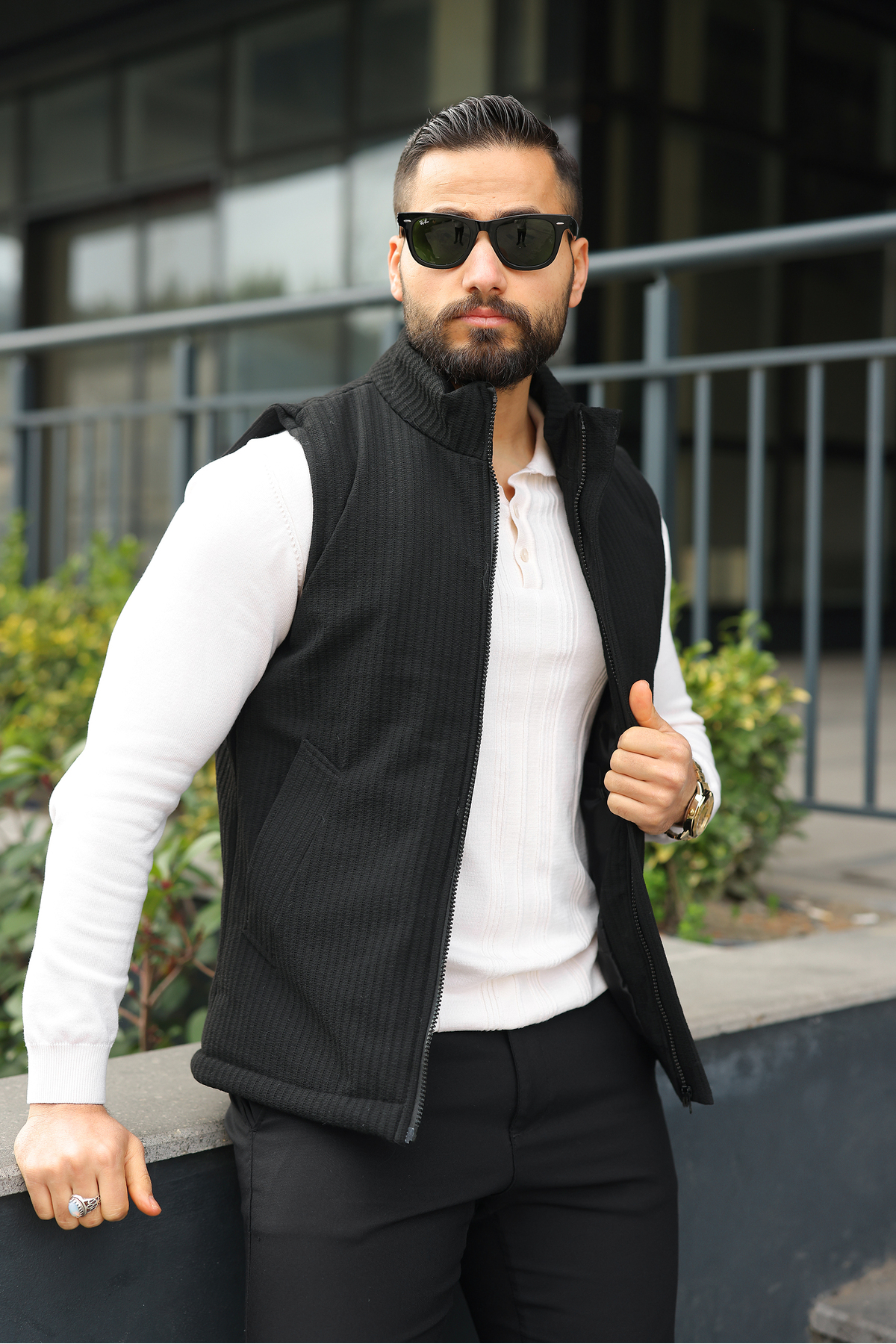 BASEL.CO  Gizli Patlı Slim Fit Spor Şık Yelek - Görsel 2