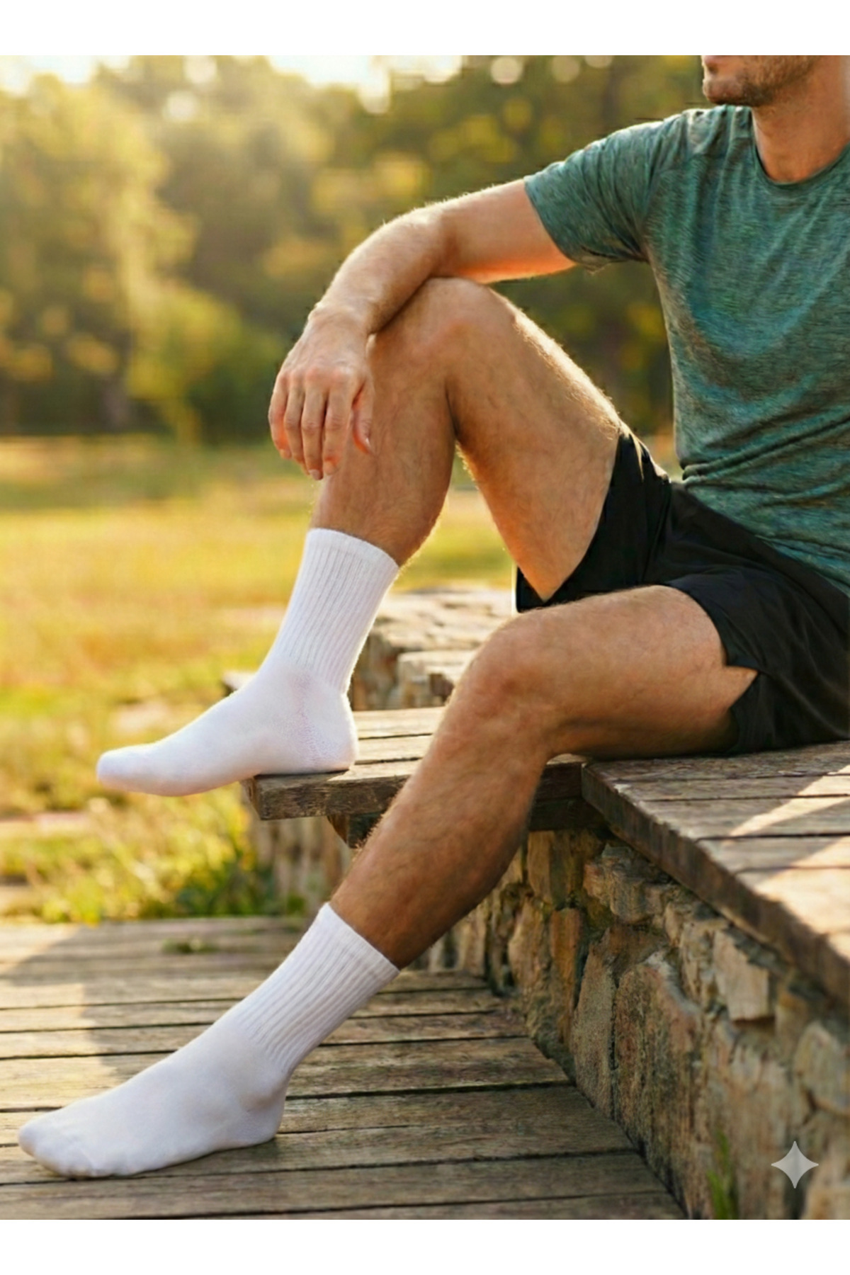 Üstünel çorap 10'lu Paket Düz Beyaz Pamuklu Unisex Spor Kolej Çorap görsel 4