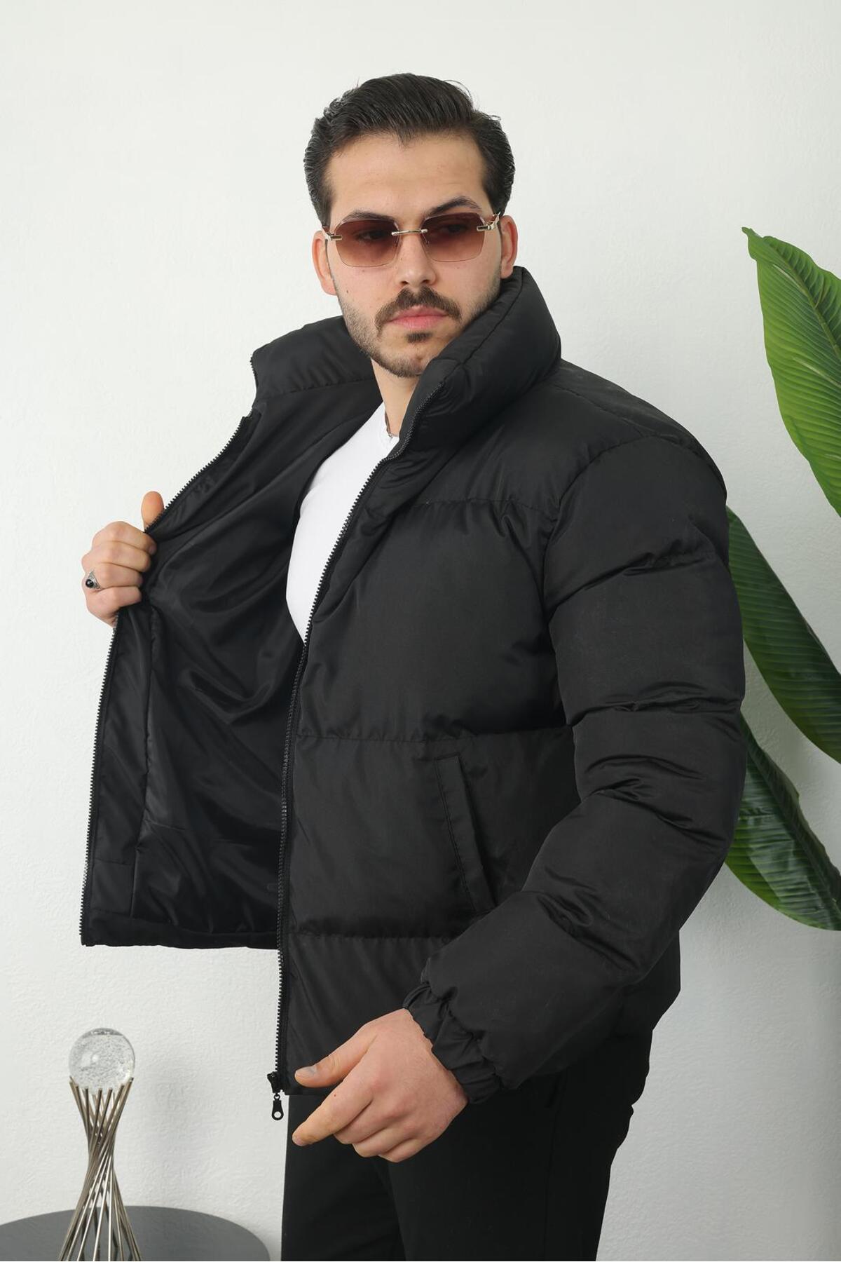 QUASAR Fashion Yeni Sezon Dolumlu Erkek Şişme Mont görsel 5