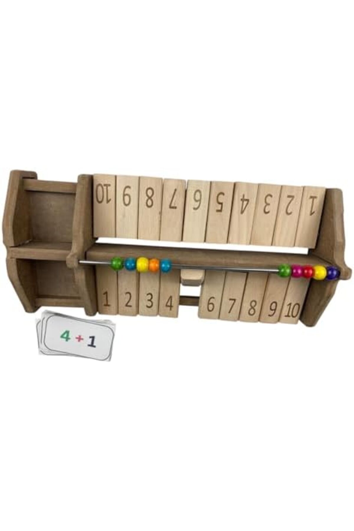 esplendor espshopx SmartMath Abacus Game Set – 2 Kişilik Ahşap Matematik Oyunu | Abaküs ile Sayı Öğrenme & Top fotoğrafı 2 (önizleme)