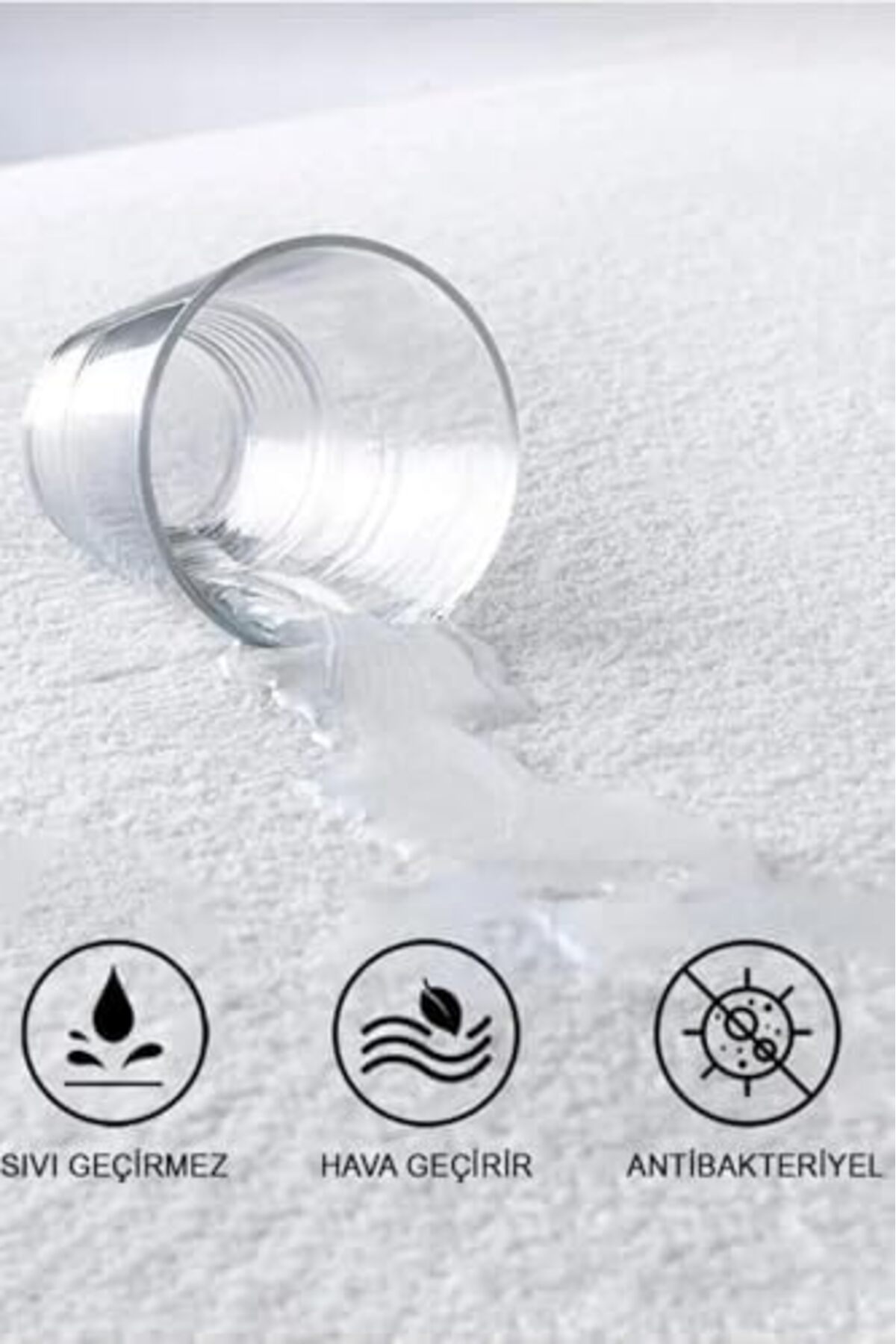 esplendor espshopx %100 Pamuk Su Sıvı Geçirmez Köşe Lastikli Alez Tek Çift Bebek Yatak Koruyucu Alez (90 x 190 fotoğrafı 2 (önizleme)