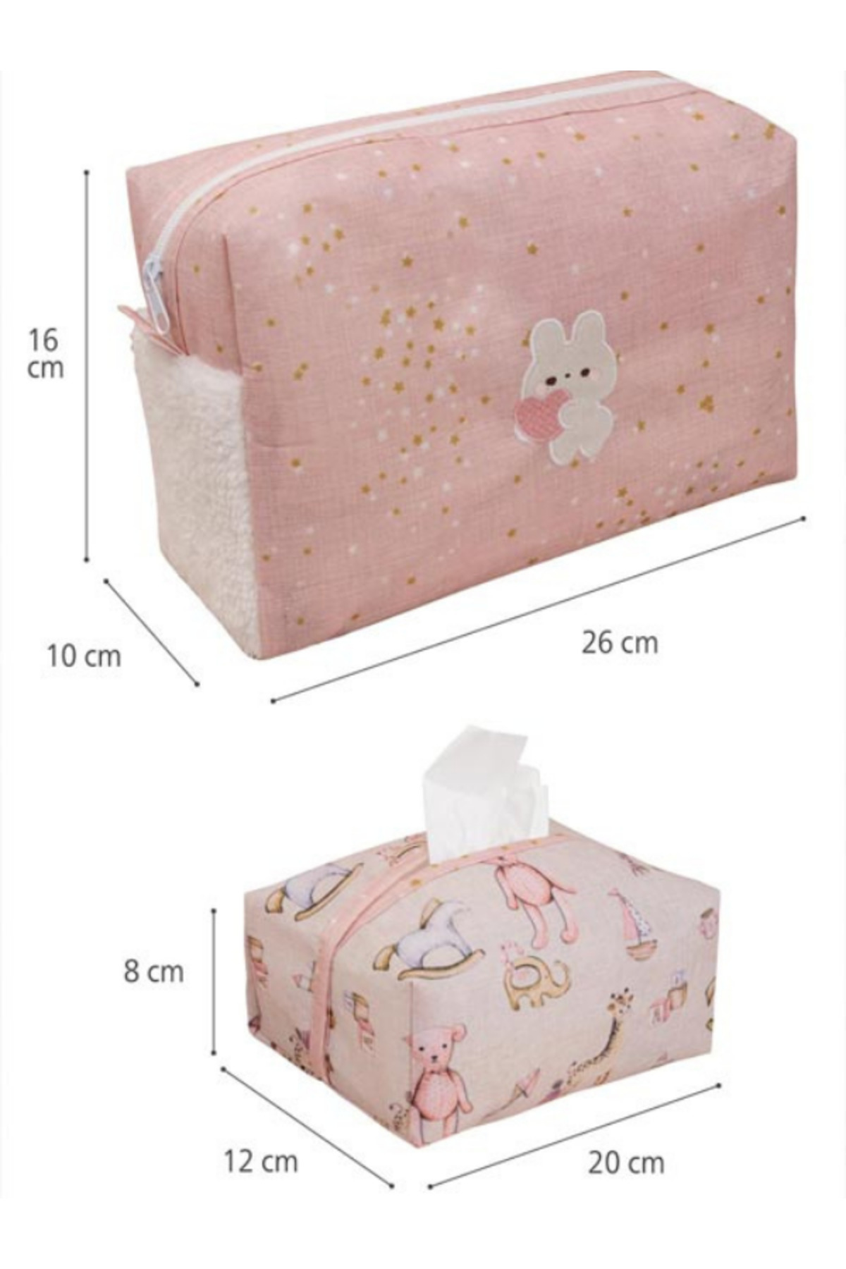 PONÇİK BEBEK 3'lü Set Bebek Bebek Bakım Düzenleme Çantası - 2'li Çanta içi Düzenleyici Set fotoğrafı 3 (önizleme)