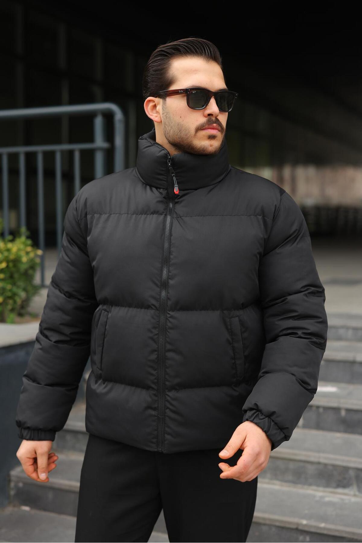 QUASAR Fashion Yeni Sezon Dolumlu Erkek Şişme Mont görsel 6