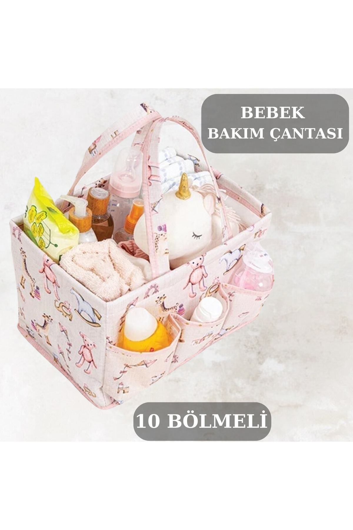 PONÇİK BEBEK 3'lü Set Bebek Bebek Bakım Düzenleme Çantası - 2'li Çanta içi Düzenleyici Set fotoğrafı 4 (önizleme)