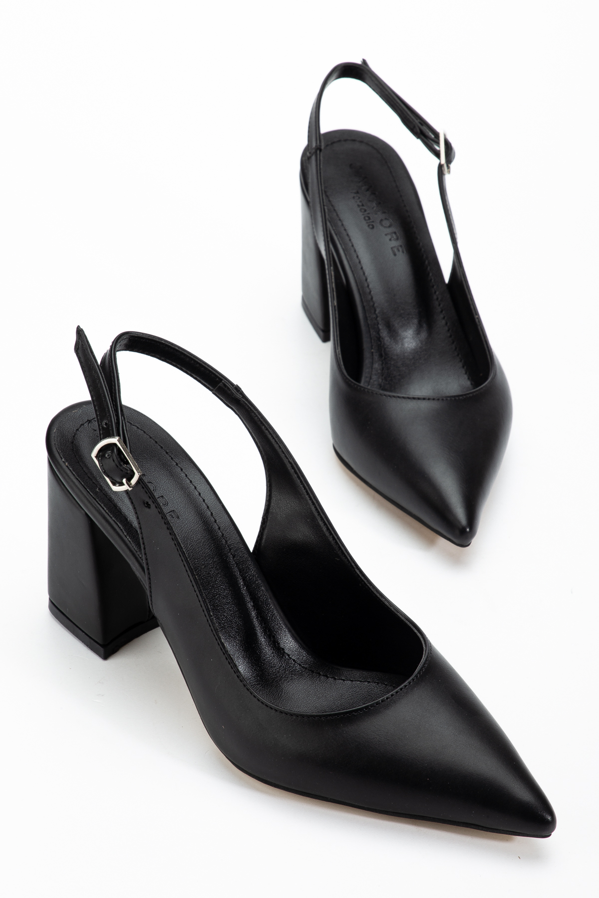 Atelier Lakonia  Kadın Klasik Topuklu Ayakkabı Siyah Deri - Görsel 2