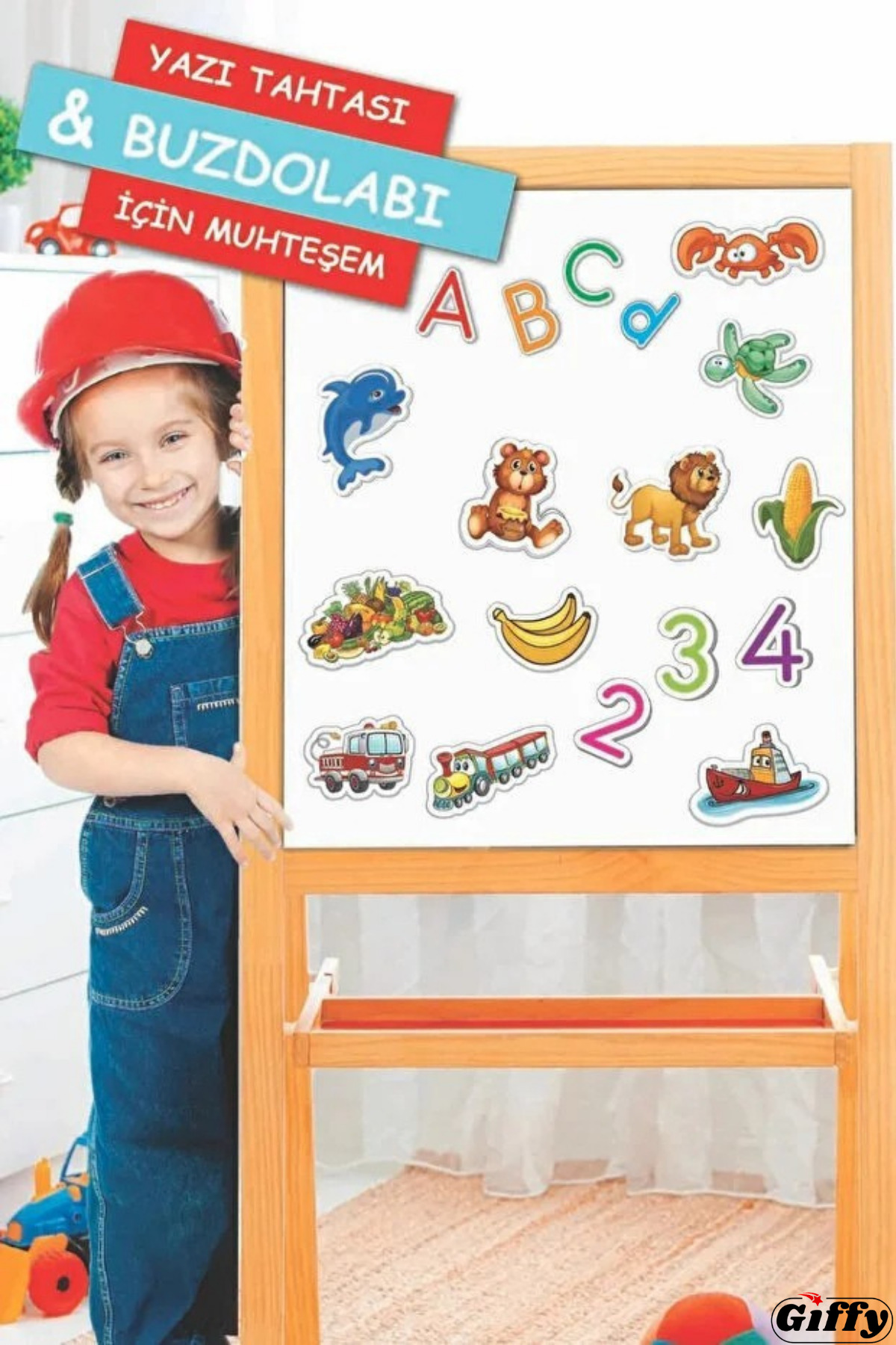 giffy Oyuncak Manyetik Mıknatıslı Türkçe - İngilizce Harfler ve Sayılar Eğitici Alfabe ve Sayı Magnet fotoğrafı 4 (önizleme)