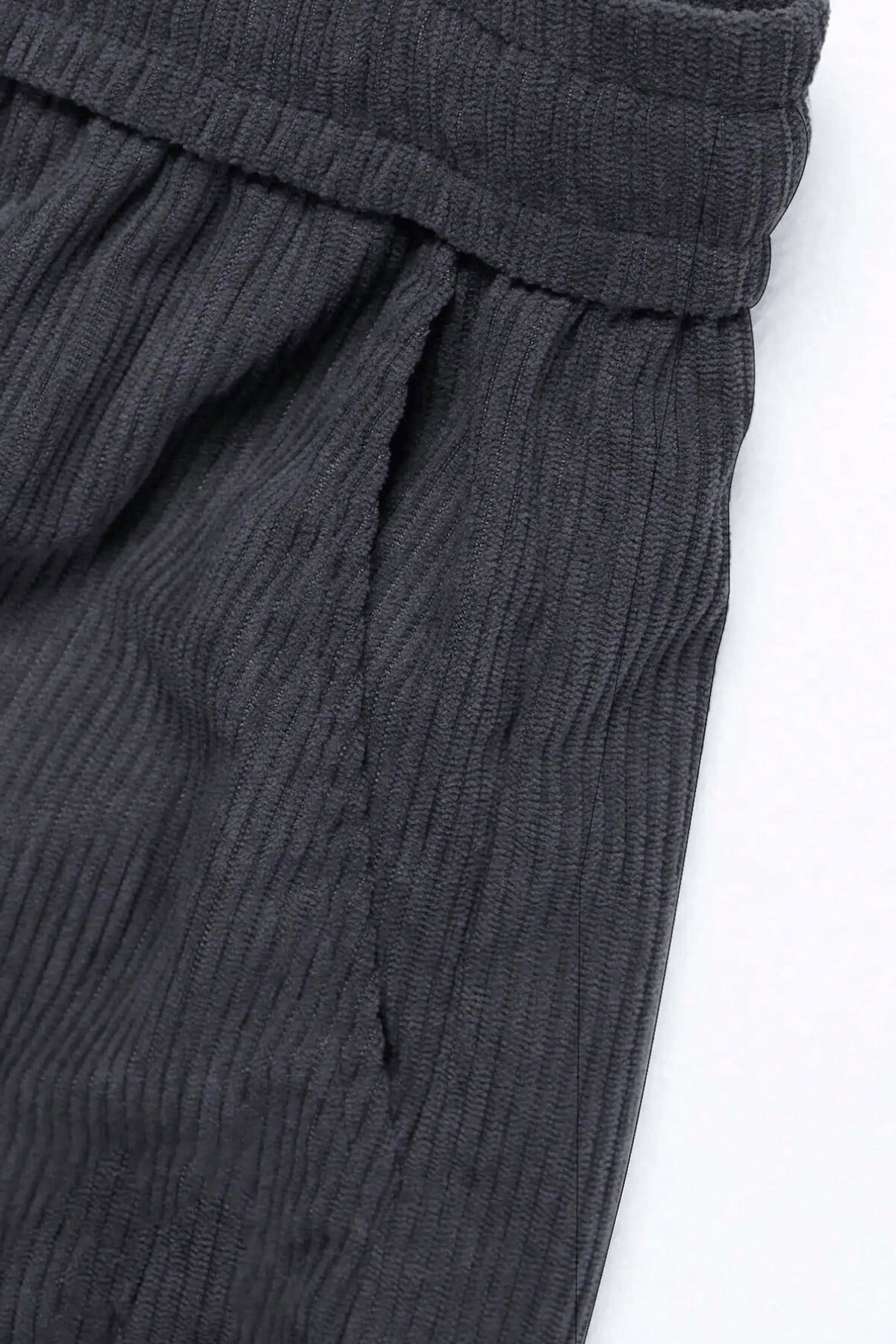 GENIUS STORE  GENIUS Erkek Pantolon Fitilli Kadife Bol Paça Oversize Pantolon - Görsel 4