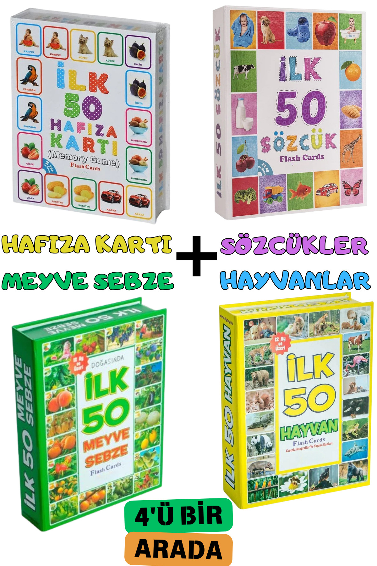 giffy Oyuncak Minik Bebeğimin İlk 50 Hafıza - Sözcük - Meyve Sebze
