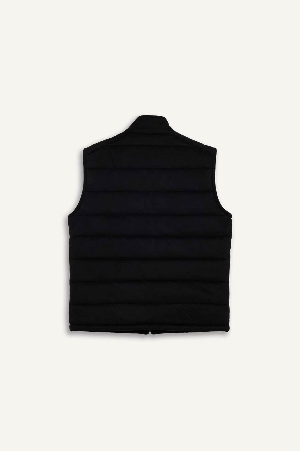 DeFacto Ultra Yumuşak Slim Fit Dik Yaka Astarlı Süet Yelek F7753AX26SP görsel 6