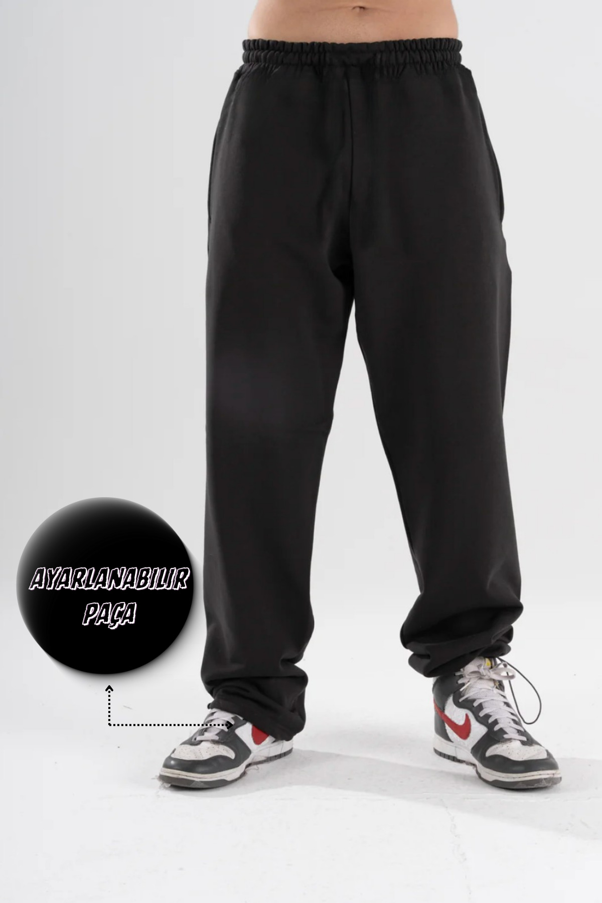 BSBSPOR Unisex Erkek Kadın Uyumlu Kolay Kombinlenebilir Ayarlanabilir Paçalı Rahat Günlük Eşofman Altı görsel 2