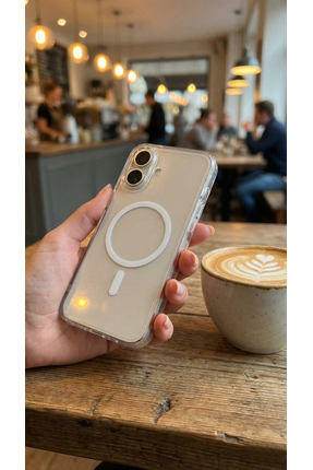KILIF ZONE iPhone 17 Uyumlu Magsafe Darbe Emici Sararmaz Şeffaf Sert Silikon ...