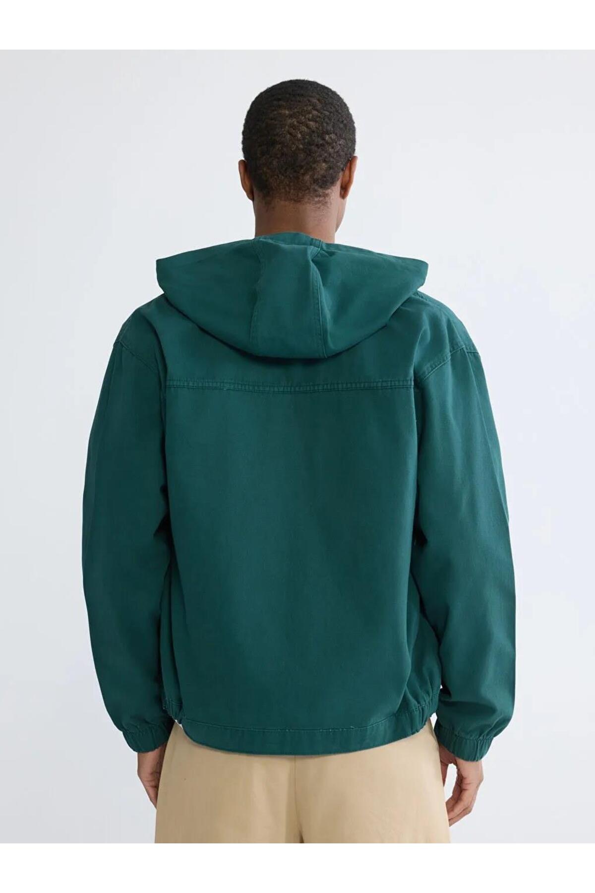 LC Waikiki Loose Fit Nyc Baskılı Erkek Gabardin Ceket (S6