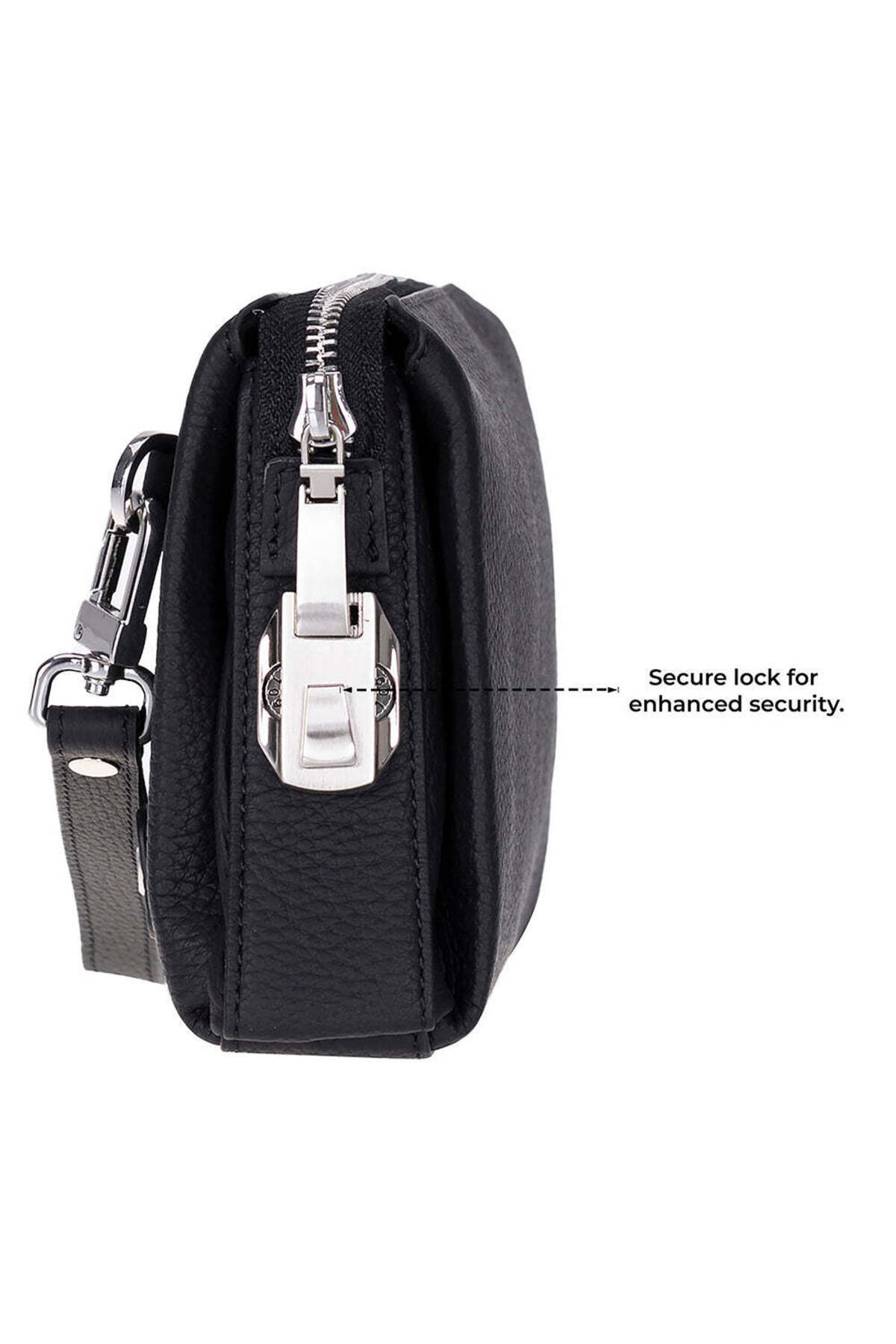 unbranded Forte Wrist Ash Smoke Unisex Kilitli Clutch Çanta görsel 4