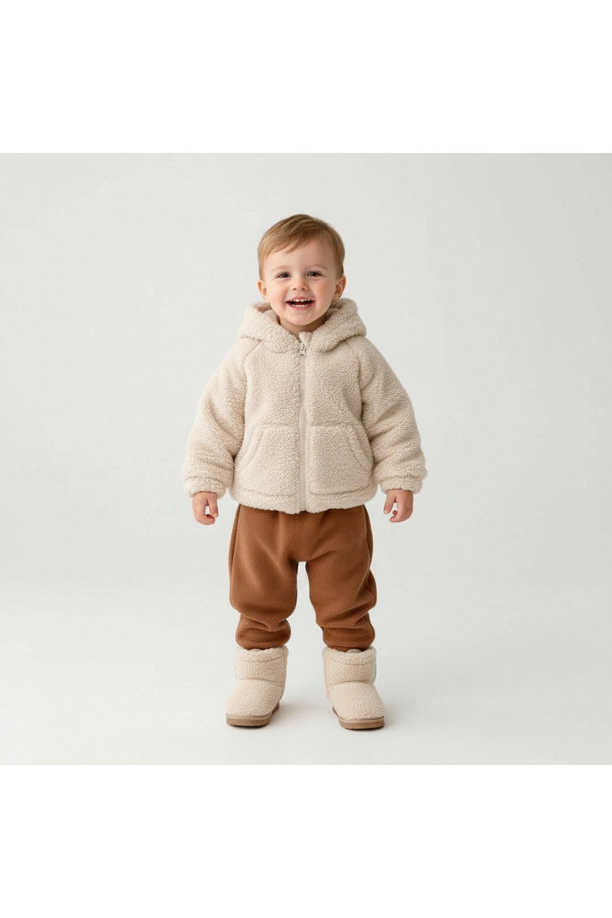 melisam.msg Bebek Kız Erkek Çocuk Pelüş Mont Kış Mevsimlik Kadife Astar Sevimli Kumaş fotoğrafı 2 (önizleme)