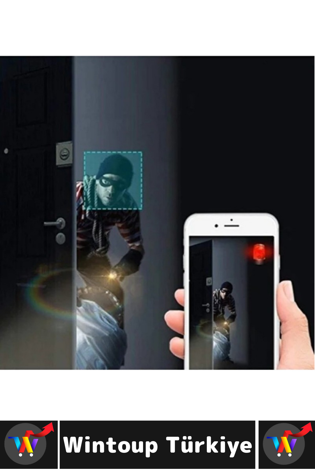 Wintoup Premium Mobil Uygulamalı Gece Görüşü Bebek Çocuk Odası Ev Ofis Şık HD Wi-Fi Mini Güvenlik Kamerası fotoğrafı 4 (önizleme)