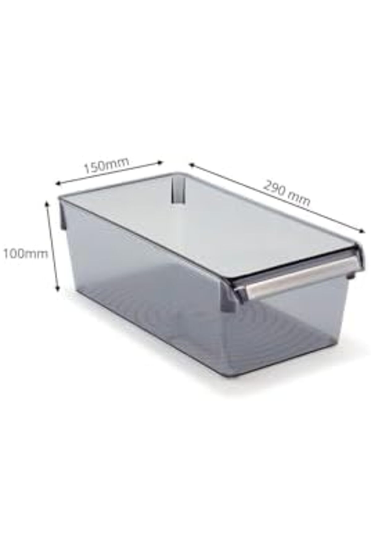 esplendor espshopx M-E27-10-25 Düzenleyici Raf, Dikdörtgen, 290x150x100 mm, Şeffaf Siyah 1119939 fotoğrafı 3 (önizleme)