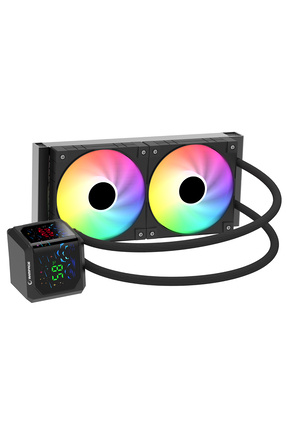 Rampage HELIOS D24 Siyah 12cm Sıcaklık Göstergeli Intel LGA1700/AMD AM5 ARGB ...