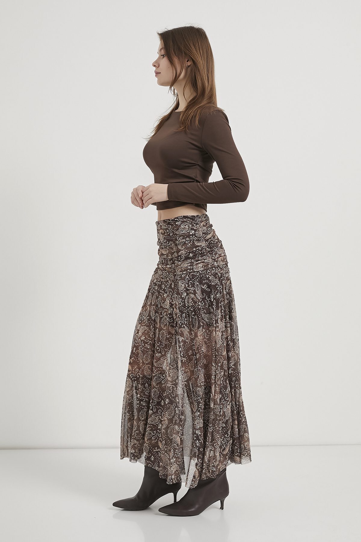 Arma Life  ARMALIFE 10499 BEL BÜZGÜ DETAY KADIN TÜL ETEK - Görsel 3