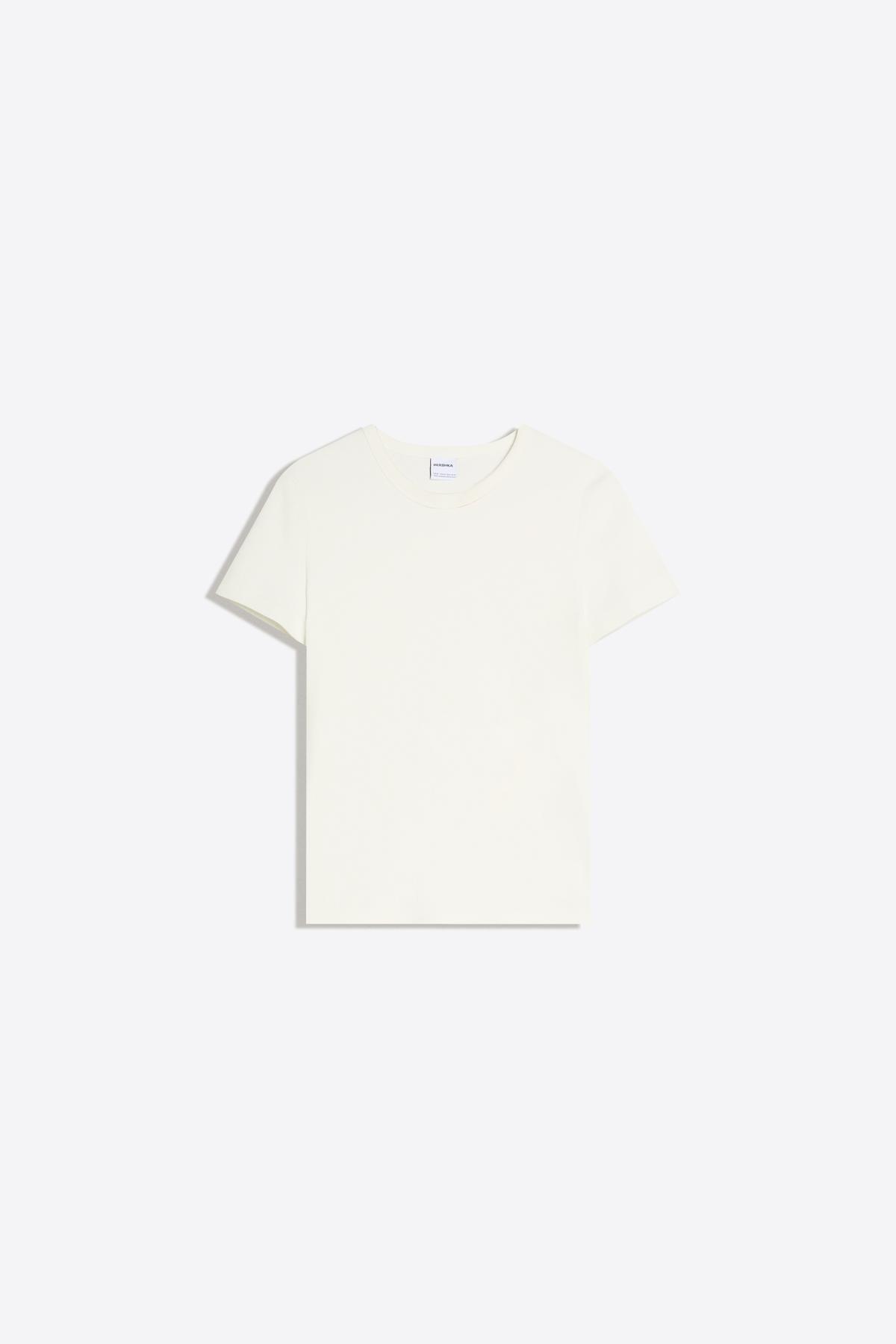 Bershka  Kısa kollu fitilli temel tişört - Görsel 4