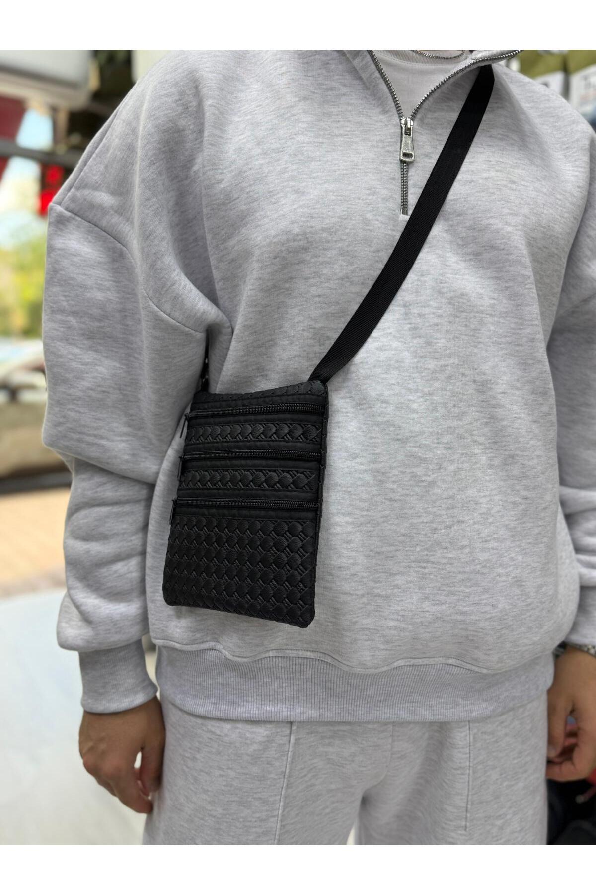 Meryem Çanta  Hac ve Umre İbadetine Uygun Su Geçirmez Deri 3 Cep Pasaport Cüzdanı Ayarlanabilir İpli Boyun Askılı - Görsel 2