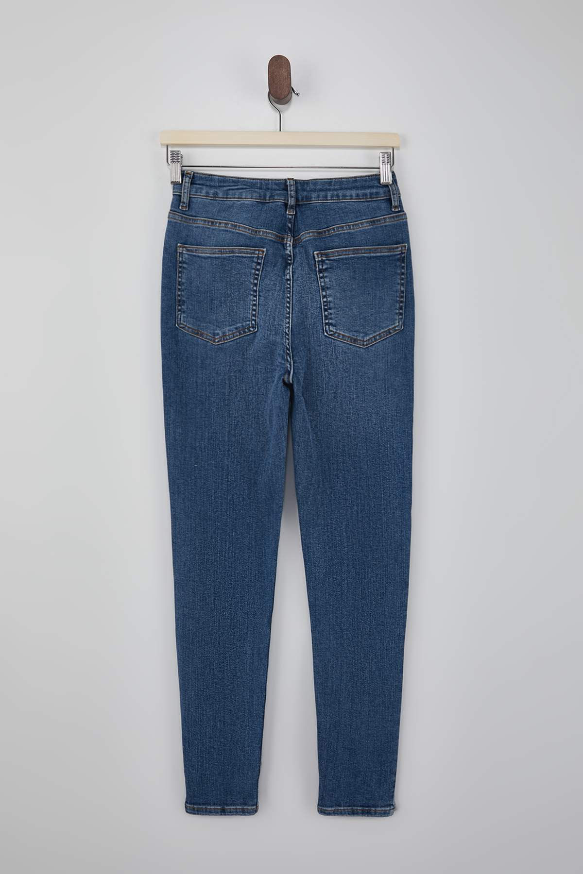 Trendyolmilla  Mavi Yüksek Bel Ekstra Esnek Skinny Vücudu Saran Jeans TWOSS26JE00155 - Görsel 6