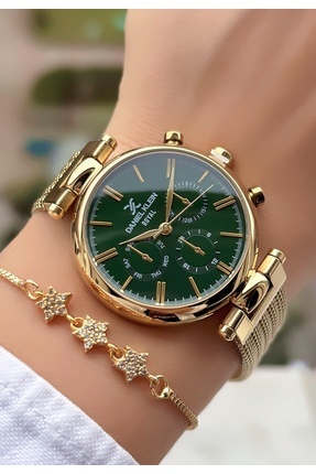 Daniel Klein Yeni Sezon Büyük Kasa Garantili Çelik Kordon Su Geçirmez Gold Gü...