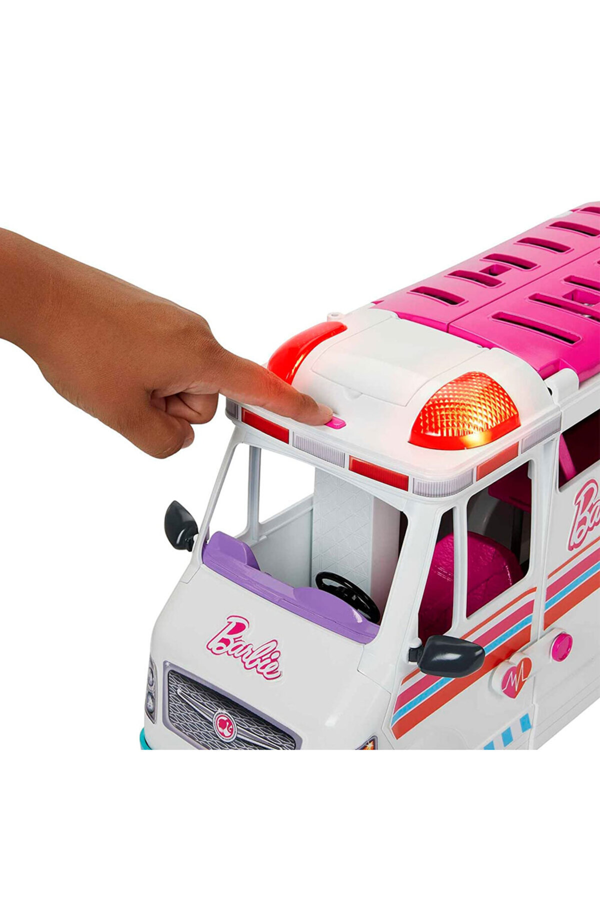 Barbie 'nin Yeni Ambulansı, dönüşen ambulans ve klinik oyun seti, 20'den fazla aksesuar HKT79 fotoğrafı 5 (önizleme)