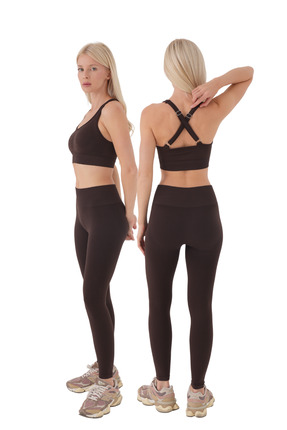 4upower Toparlayıcı Kahverengi seamless tayt