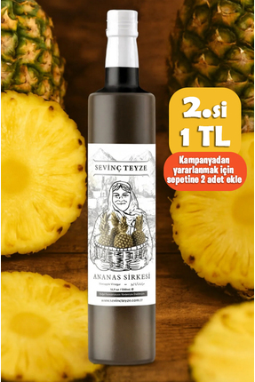 Organik Teyze Sevinç Teyze Doğal Fermantasyon Ananas Sirkesi, Pineapple Vineg...
