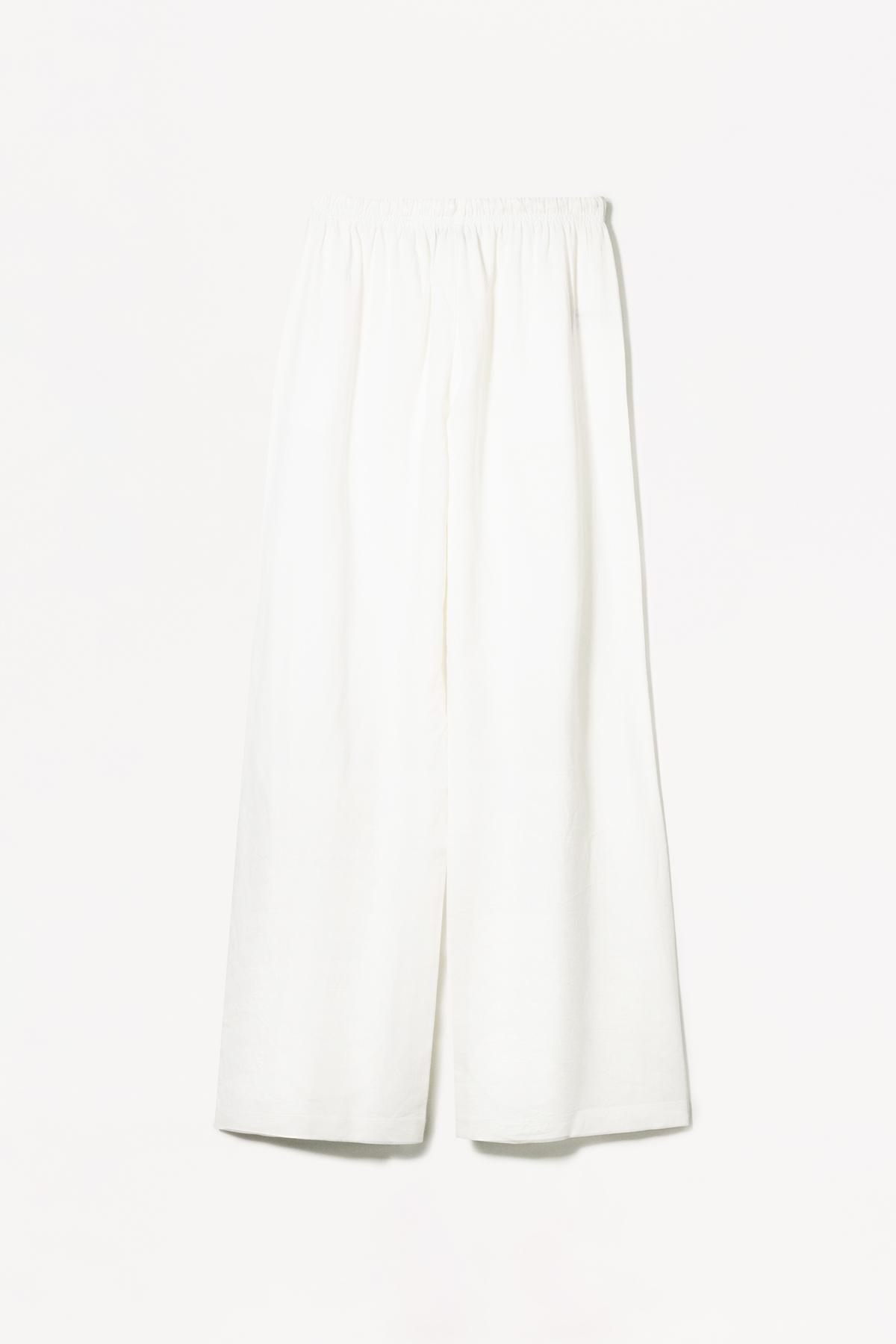 Bershka  Beli lastikli keten pantolon - Görsel 5